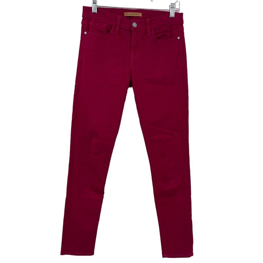 Rebecca Minkoff Thompson‎ Twill Mid Rise Skinny Jeans Womens Size 27 Pink